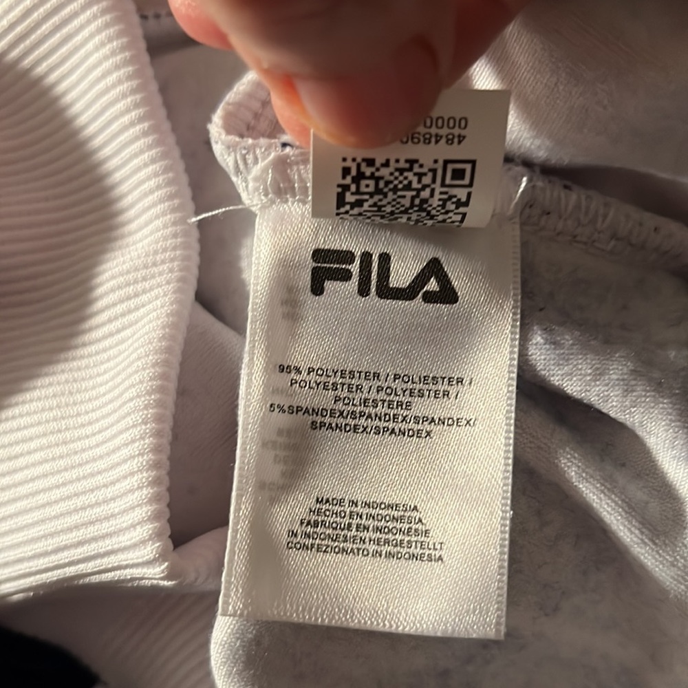 FILA Valencia Black Velour Striped Crew Sweatshirt Size XXL - Picture 6 of 6